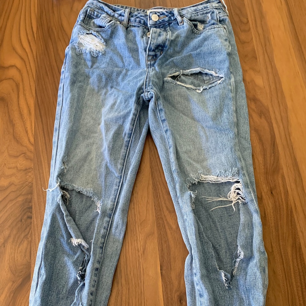pacsun super distressed mom jeans